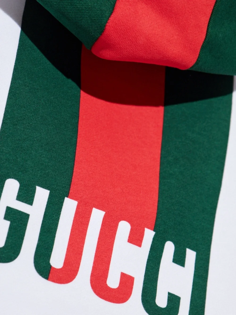 Men's Gucci 100% cotton web striped red/green hoodie size XL made in Italy
